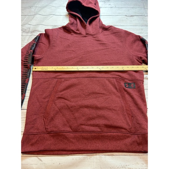 Under Armour Hoodie Red Cold Gear Threadborne Fitted Men's Size Large - Picture 7 of 10